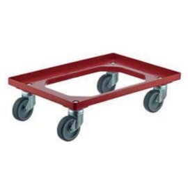 carriage red 2 swivel castors|2 fixed castors | suitable for containers 400 x 600 mm product photo
