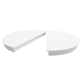 cake plate plastic white semicircle 320 mm  x 160 mm  H 10 mm product photo
