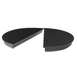 cake plate plastic black semicircle 320 mm  x 160 mm  H 30 mm product photo