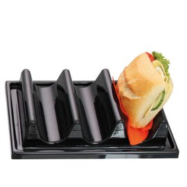 snack stands plastic black | 3 shelves | 290 mm  x 190 mm  H 60 mm product photo