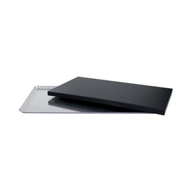 cutting board GN 1/1 HDPE • black • with dripping tray | 530 mm x 325 mm product photo