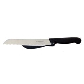 bread knife | slicing knife straight blade wavy cut | black spacer | blade length 21 cm product photo