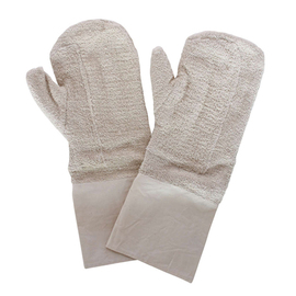 Baking Gloves cotton natural-coloured with cuff partially reinforced 1 pair 450 mm x 150 mm product photo