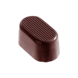 chocolate mould  • oval | 24-cavity | mould size 37 x 23 x H 20 mm  L 275 mm  B 135 mm product photo