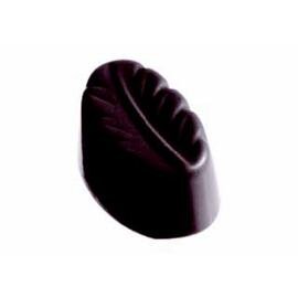 chocolate mould  • leaf | 24-cavity | mould size 38 x 22 x H 15 mm  L 275 mm  B 135 mm product photo