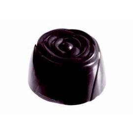 chocolate mould  • round  • flower  • rose | 21-cavity | mould size Ø 34 x 20 mm  L 275 mm  B 135 mm product photo