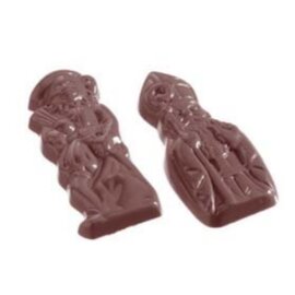 chocolate mould  • Santa Claus|Black Pete | 12-cavity | mould size 67 x 29 x H 8 mm  L 275 mm  B 135 mm product photo