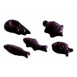 chocolate mould  • sea animals | 28-cavity | mould size 38 x 20 x H 7 mm  L 275 mm  B 135 mm product photo