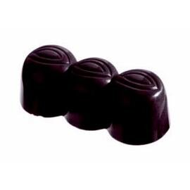 chocolate mould  • half-sphere raw | 22-cavity | mould size 47 x 19 x H 17 mm  L 275 mm  B 135 mm product photo