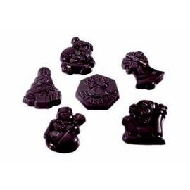 chocolate mould  • Christmas shapes  • snowman | 18-cavity | mould size 43 x 32 x H 7 mm  L 275 mm  B 135 mm product photo