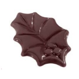 chocolate mould  • mistletoe leaf | 12-cavity | mould size 57 x 32 x H 10 mm  L 275 mm  B 135 mm product photo