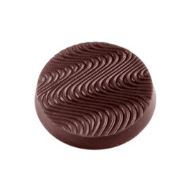 chocolate mould  • round | 18-cavity | mould size Ø 39 x 5 mm  L 275 mm  B 135 mm product photo