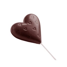 chocolate mould  • heart | 4-cavity | mould size 54 x 63 x H 24 mm  L 275 mm  B 135 mm product photo