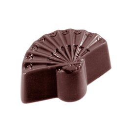 chocolate mould  • flamenco fan  • semicircle | 28-cavity | mould size 31 x 26 x H 15.5 mm  L 275 mm  B 135 mm product photo