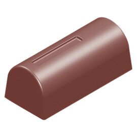 chocolate mould  • half cylinder | 25-cavity | mould size 39 x 17.6 x h 15 mm  L 275 mm  B 135 mm product photo