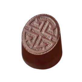 chocolate mould  • round | 24-cavity | mould size Ø 26 x H 25.5 mm  L 275 mm  B 135 mm product photo