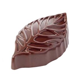 chocolate mould  • leaf | 21-cavity | mould size 44.5 x 26 x H 13.5 mm  L 275 mm  B 135 mm product photo