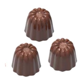 chocolate mould  • round | 21-cavity | mould size 24.5 x 23.5 x H 21.5 mm  L 275 mm  B 135 mm product photo