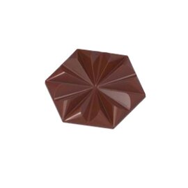 chocolate mould  • hexagon | 2-cavity | mould size 103.5 x 89.5 x 13.5 mm  L 275 mm  B 135 mm product photo