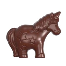 chocolate mould  • unicorn | 4-cavity | mould size 80 x 68.6 x H 16.53 mm  L 275 mm  B 135 mm product photo