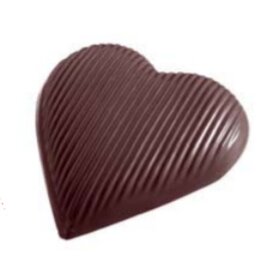 chocolate mould  • heart | 2-cavity | mould size 145 x 126 x H 20 mm  L 275 mm  B 135 mm product photo