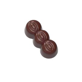 chocolate mould  • ball row of three | 24-cavity | mould size 47 x 19 x 17 mm  L 275 mm  B 135 mm product photo