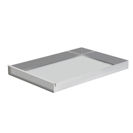 B-STOCK | Cake plate with aluminum support, material thickness: 1,5 mm, 580 x 400 x H 50 mm, special items: transport damage: small bumps and scratches product photo