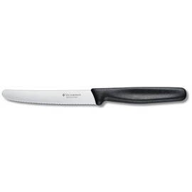 tomato knife | sausage knife STANDARD curved blade wavy cut | black | blade length 11 cm product photo