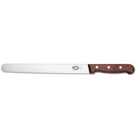 ham slicing knife HOLZ round top smooth cut  | riveted | brown | blade length 30 cm product photo