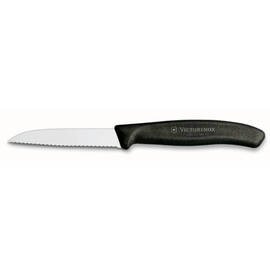  vegetable knife SWISS CLASSIC wavy cut | black | blade length 8 cm product photo