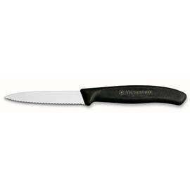  vegetable knife SWISS CLASSIC medium sharp wavy cut | black | blade length 8 cm product photo