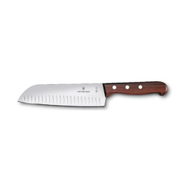 Santoku knife WOOD | hollow grind blade | blade length 17 cm product photo