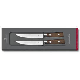 steak knife set GRAND MAÎTRE WOOD 2-part straight wavy cut | blade length 12 cm L 24.5 cm product photo