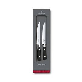 steak knife set GRAND MAÎTRE 2-part black | blade length 12 cm | wavy cut product photo