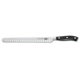 ham slicing knife GRAND MAÎTRE German form round top hollow grind blade  | riveted | black | blade length 26 cm product photo