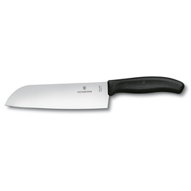 Santoku knife SWISS CLASSIC | blade length 17 cm | handle colour black L 29.8 cm product photo