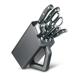 knife block GRAND MAITRE black equipped with 6 knives product photo