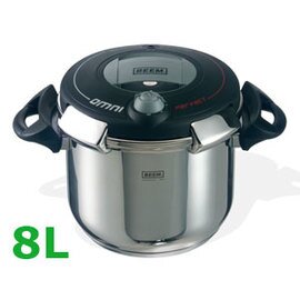 pressure cooker set 8 ltr stainless steel with lid with steamer insert|rack  Ø 240 mm  | Duroplast handles product photo
