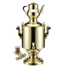 samovar Katharina I 230 volts gold plated 15 ltr with pot 2 ltr product photo