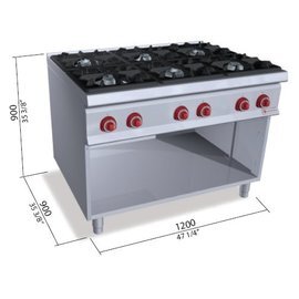 gas stove 72 kW | closed cabinet part|2 doors product photo