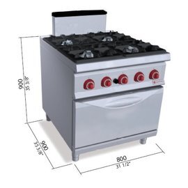 gas stove SG9F4+FG gastronorm 400 volts 34.5 kW (gas) | oven product photo