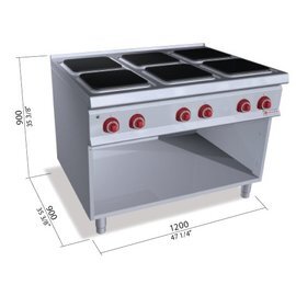 electric stove SE9PQ6M 400 volts 24 kW | open base unit product photo