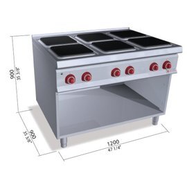 electric stove SE9PQ6M 400 volts 24 kW | open base unit product photo