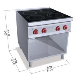 induction stove SE9P4M/IND 400 volts 20 kW | open base unit product photo
