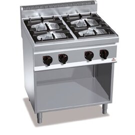 gas stove MACROS 700 G7F4M | 4 hotplates | open base unit product photo
