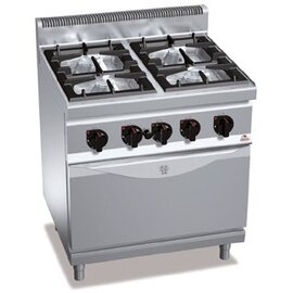 gas stove G7F4+FG gastronorm 28.8 kW | oven | steel burner trough product photo