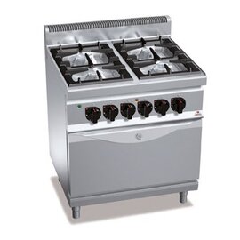 gas stove MACROS 700 G7F4+FE gastronorm 230 volts | 4 hotplates | oven product photo