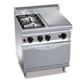 hot plate stove MACROS 700 G7T4P2F+FG1 gastronorm | 3 cooking zones | oven product photo