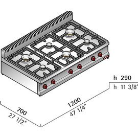 gas stove G7F6BE 18.6 kW product photo