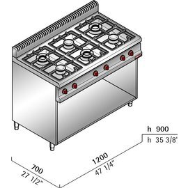 gas stove 31.5 kW | open base unit product photo